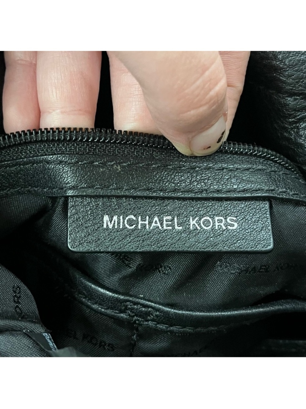 MICHAEL KORS Black Leather Nolita Evie Hobo Neyla Shoulder Bag Raven Selma - Picture 10 of 10